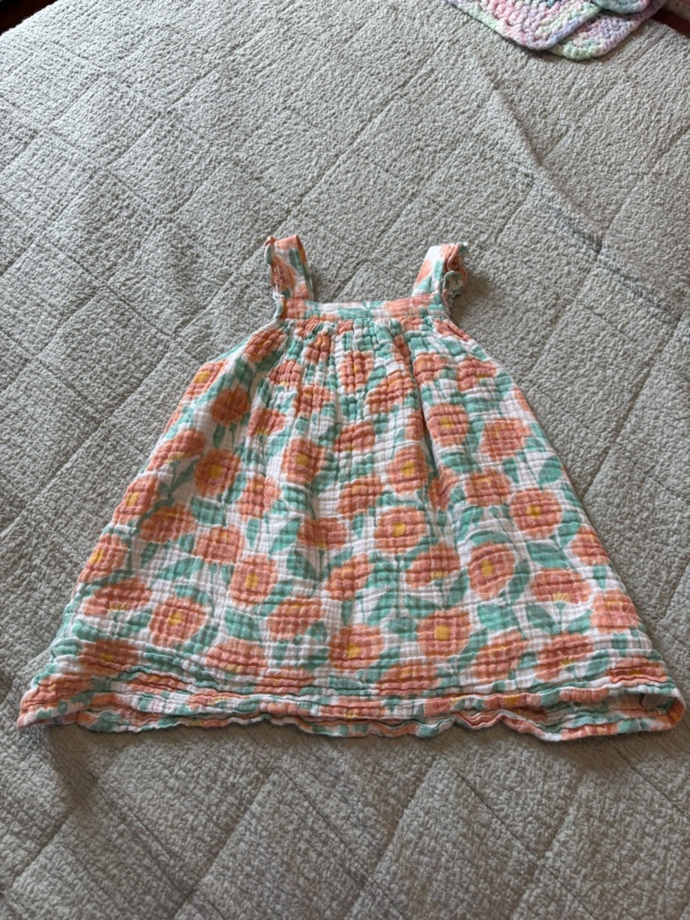 angel dear muslin floral print dress